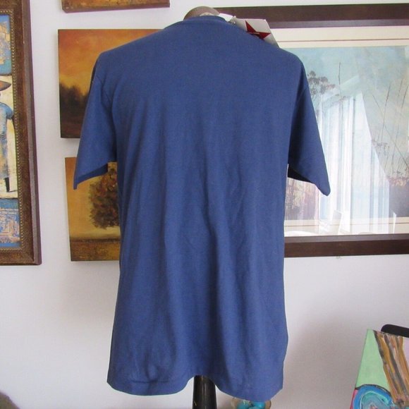 Vintage Converse T-Shirt Sz Large Pro Star Basketball Blue New Old Stock NWT NOS - Picture 8 of 12